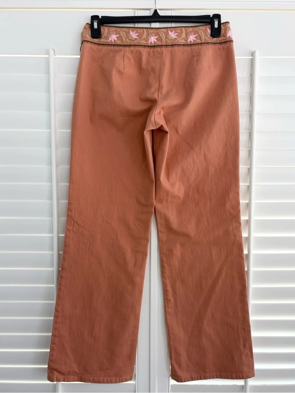 Anthropologie Fei Embroidered Tie Waist Pant